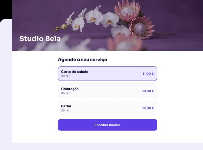 Página de marcações